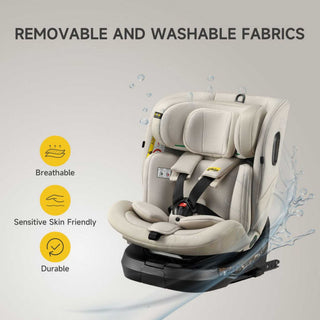 JoviKids Ranger TT 360 Spin ISOFIX Car Seat R129 i-Size Birth to 12 Years Milkstone