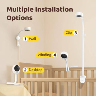 NETVUE Peekababy Baby Camera – Smart Monitor with Sleep Analysis, 4-in-1 Crib Mount & Night Vision
