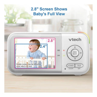 VTech VM3263 2.8" Video Baby Monitor with Night Light – White