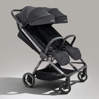 JoviKids Ayla Twin Pushchair – Lightweight Double Stroller with Compact Fold Black