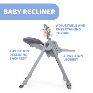 Chicco Polly Magic Highchair – Birth to 3 Years | Adjustable Height, Removable Tray, Toy Bar