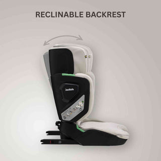 JoviKids Rober+ Folding i-Size Booster Car Seat 3–12 Years Milkstone