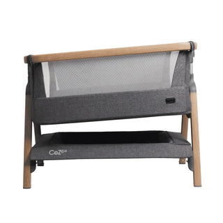 Tutti Bambini CoZee Air Bedside Crib – Oak & Charcoal | From Birth to 6 Months