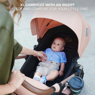 Kinderkraft Moov 2 3-in-1 Travel System with Mink Pro i-Size Car Seat – Sand Beige