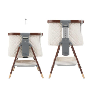 Tutti Bambini CoZee Luxe Bedside Crib - Walnut/Cream