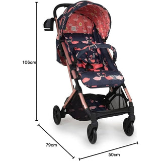 Cosatto Woosh 3 Pushchair – Compact & Lightweight - Pretty Flamingo