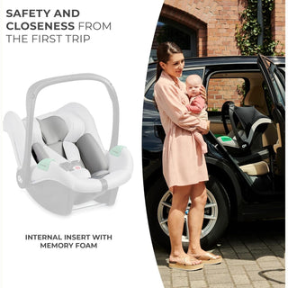 Kinderkraft Mink PRO i-Size Car Seat with ISOFIX Base – Grey 40–75 cm