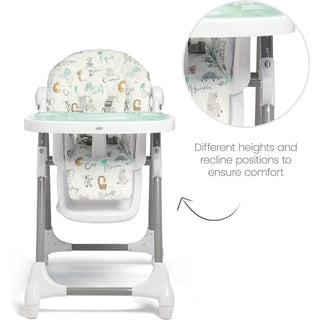 Mamas & Papas Snax Low Adjustable Highchair with Removable Tray – Animal Alphabet