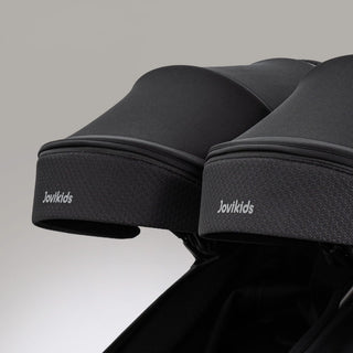 JoviKids Ayla Twin Pushchair – Lightweight Double Stroller with Compact Fold Black