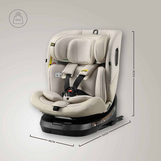 JoviKids Ranger TT 360 Spin ISOFIX Car Seat R129 i-Size Birth to 12 Years Milkstone