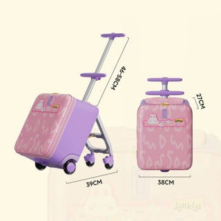 JoviKids 3-in-1 Ride On Luggage – JoyRide Kids Suitcase & Stroller - Pink