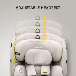 JoviKids Ranger 2 i-Size Car Seat with Leg Extension Cushion - Milkstone