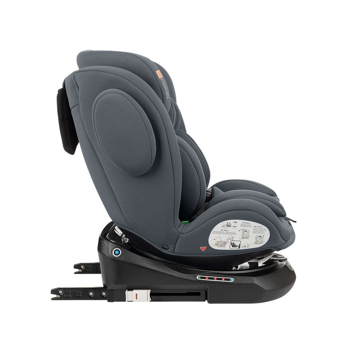 KikkaBoo i-Felix i-Size Car Seat ISOFIX 40-150 cm Dark Grey – recline position 2