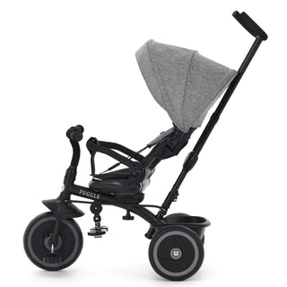 Puggle Easy Twist 6-in-1 Folding Trike with Parent Handle – Melange Grey