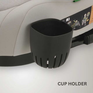 JoviKids Ohho+ i-Size Booster Seat with ISOFIX and Cup Holder 6–12 Years - Milkstone