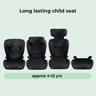 My Babiie MBCS23 High-Back Booster Lite R129 Car Seat – Quilted Black