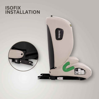 JoviKids Leon ISOFIX Booster Car Seat R129 i-Size Group 2/3 15 Months to 12 Years Milkstone