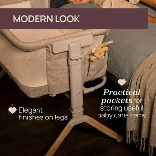 Chicco Next2Me Armonia Bedside Crib – Steel 0–6 Months