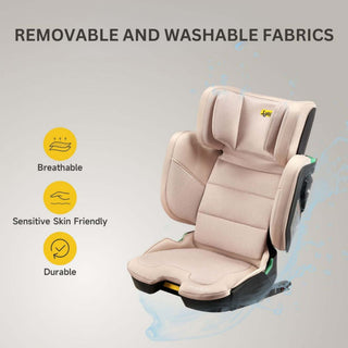 JoviKids Rober+ Folding i-Size Booster Car Seat 3–12 Years Rosewood