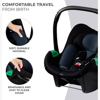 Kinderkraft Mink PRO i-Size Car Seat with ISOFIX Base – Black 40–75 cm