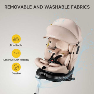 JoviKids Ranger 2 i-Size Car Seat with Leg Extension Cushion - Rosewood