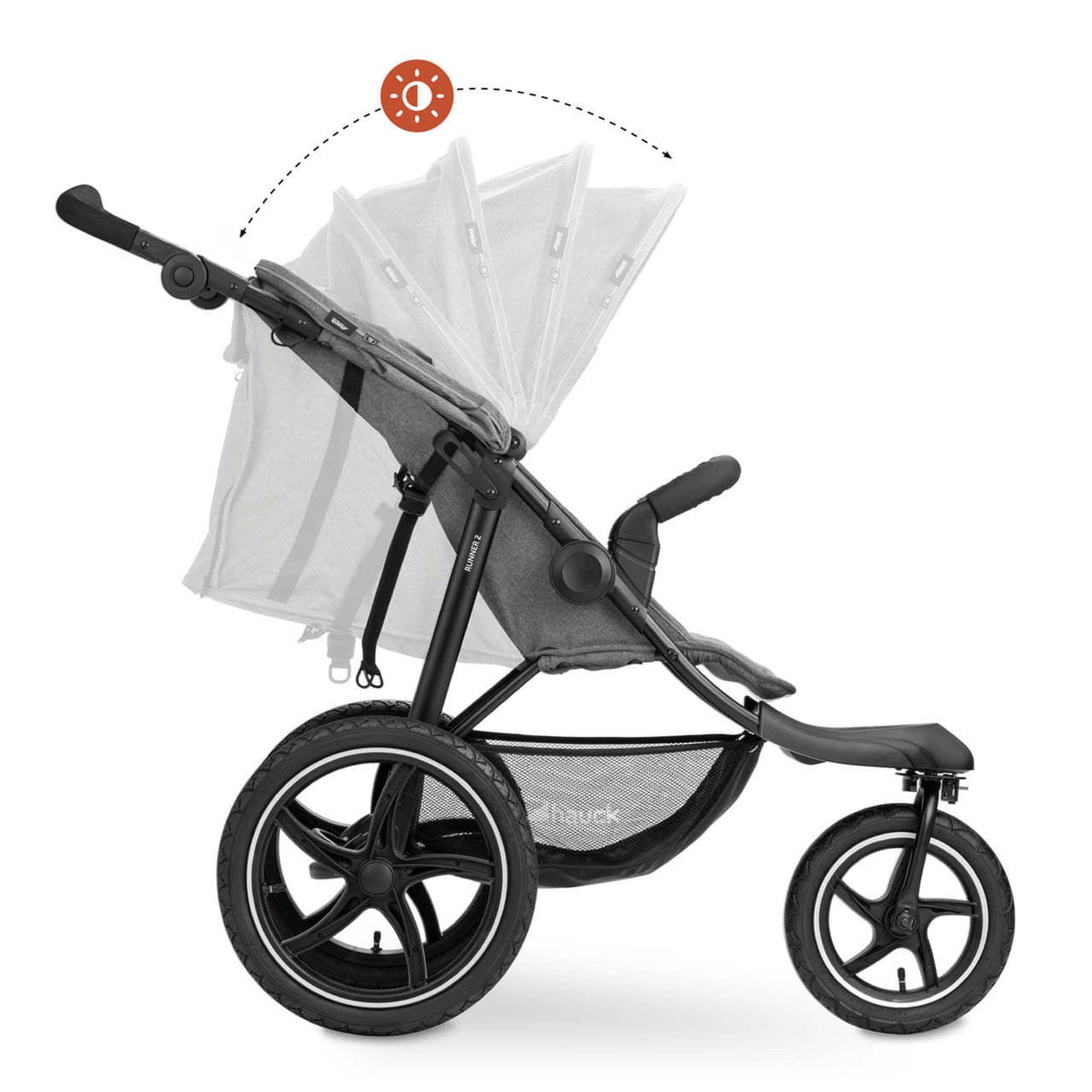 hauck runner black Hauck Runner 2 Pushchair | Grey
