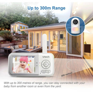 VTech VM3263 2.8" Video Baby Monitor with Night Light – White