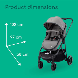 Bebeconfort Breeze Trio 3-in-1 Baby Stroller Travel System – Mineral Grey 0–4 Years
