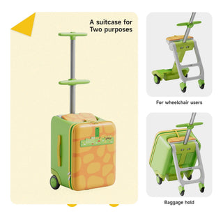 JoviKids 3-in-1 Ride On Luggage – JoyRide Kids Suitcase & Stroller - Green