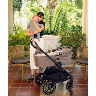 Nuna MIXX Next Series Compact Baby Carry Cot with Soft Mattress Cover - Caviar Black