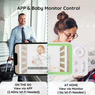 BOIFUN 7SM Smart Baby Monitor | 1080P HD, 2-Way Audio, Auto Screen Switch, App & Monitor Control