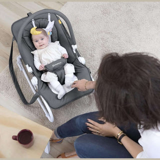 Badabulle Easy Bouncer – 5-Position Recline, Rocker Mode & Toy Bar | Newborn to 9kg