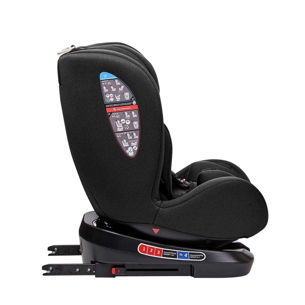 KikkaBoo i-Trip i-Size Car seat ISOFIX 40-150 cm Black – recline position 2