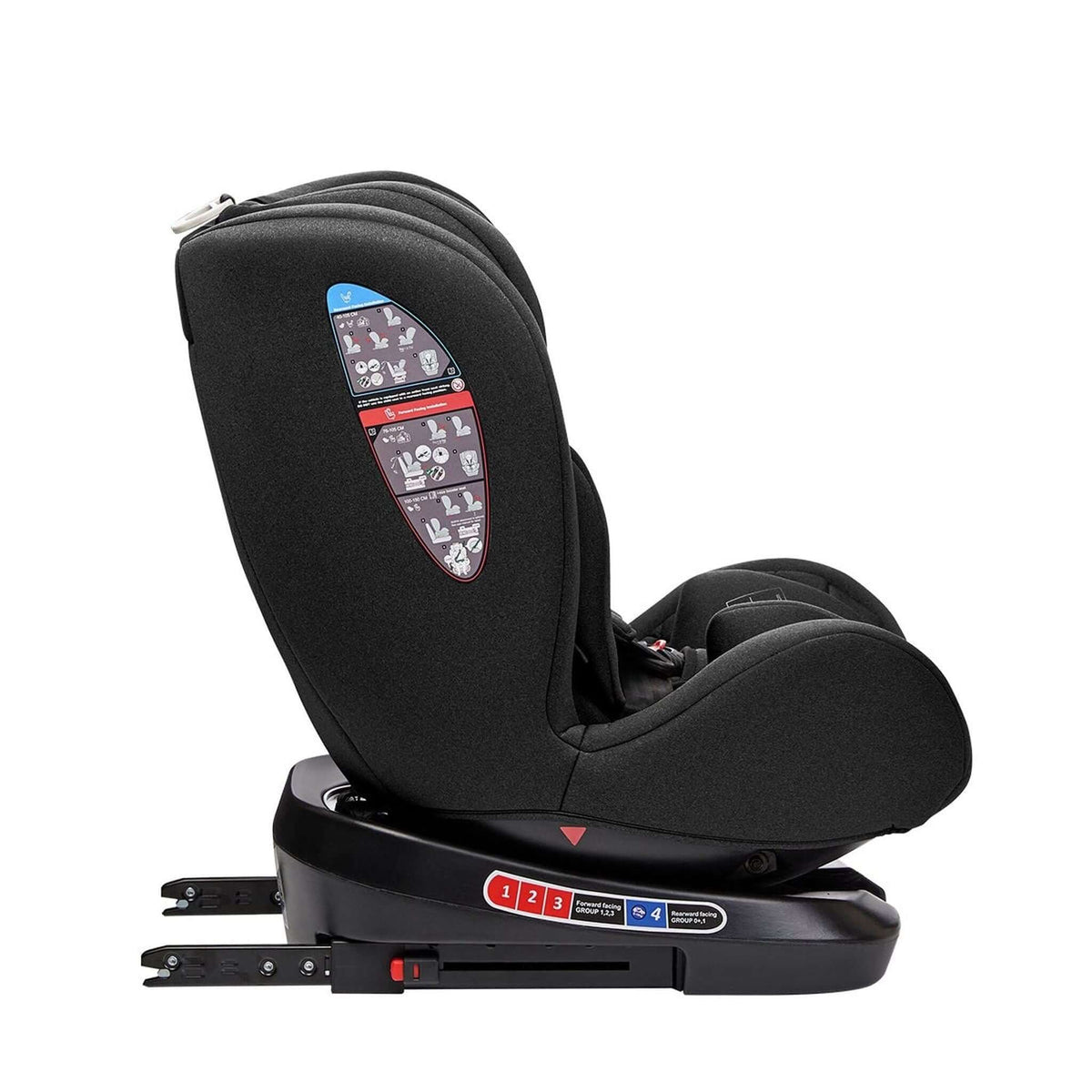 KikkaBoo i-Trip i-Size Car seat ISOFIX 40-150 cm Black – recline position 3