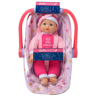 Dollsworld Isabella – 30cm Soft Bodied Doll with Rocking Infant Carrier