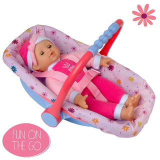 Dollsworld Isabella – 30cm Soft Bodied Doll with Rocking Infant Carrier