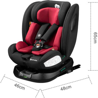 Globalkids Safety Baby Car Seat with Isofix and Top Tether, 360-Degree Rotating Red
