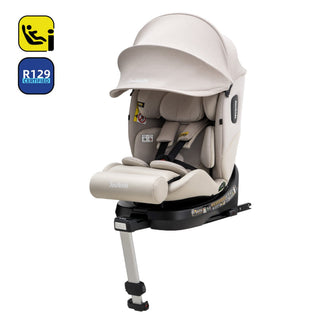 JoviKids Ranger 2 i-Size Car Seat with Leg Extension Cushion - Milkstone