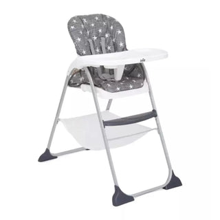 Joie Mimzy Snacker Foldable Highchair Twinkle Linen with 3 Seat Recline Angles