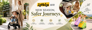 JoviKids baby strollers, child car seats and colourful kids’ travel suitcases from the new collection.