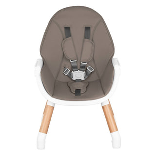 KikkaBoo Multi 3 in 1 Wooden Baby Highchair Table Set 4-Position Tray Dark Beige