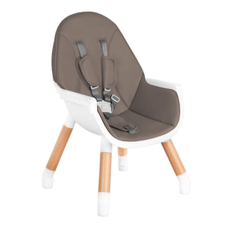 KikkaBoo Multi 3 in 1 Wooden Baby Highchair Table Set 4-Position Tray Dark Beige