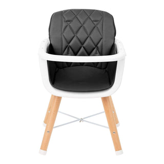 KikkaBoo Woody 2 in 1 Highchair Can Later Be Converted To A Chair - Black