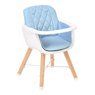 KikkaBoo Woody 2 in 1 Highchair Can Later Be Converted To A Chair - Blue