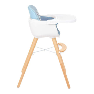 KikkaBoo Woody 2 in 1 Highchair Can Later Be Converted To A Chair - Blue