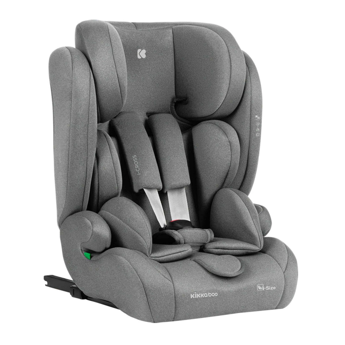 KikkaBoo i-Cross i-Size Car seat ISOFIX 76-150 cm Light Grey