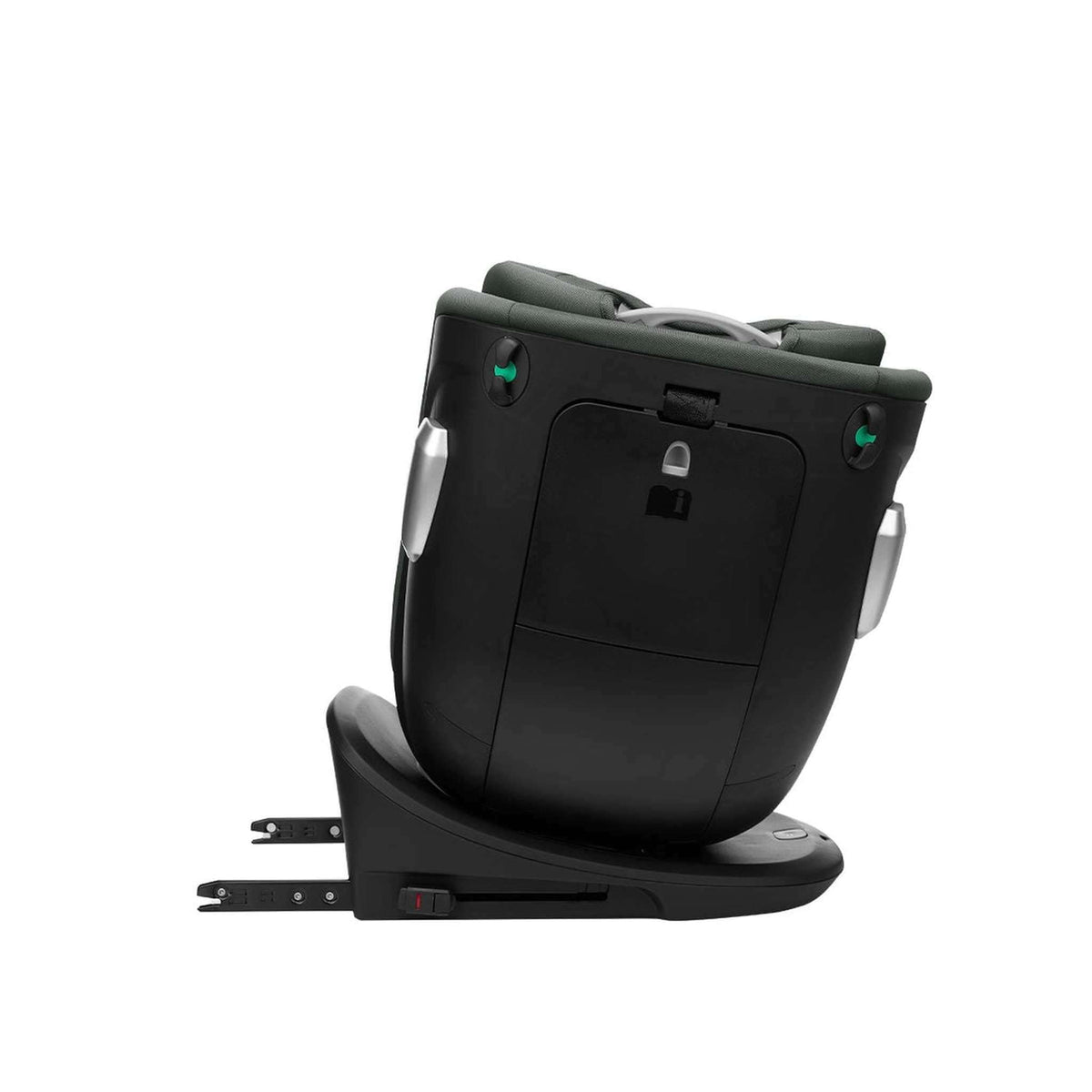 KikkaBoo i-Drive 360° Rotating Baby Child Car Seat i-Size ISOFIX 40-150 cm Army – rear view