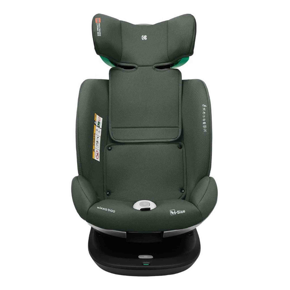 KikkaBoo i-Drive 360° Rotating Baby Child Car Seat i-Size ISOFIX 40-150 cm Army – booster mode