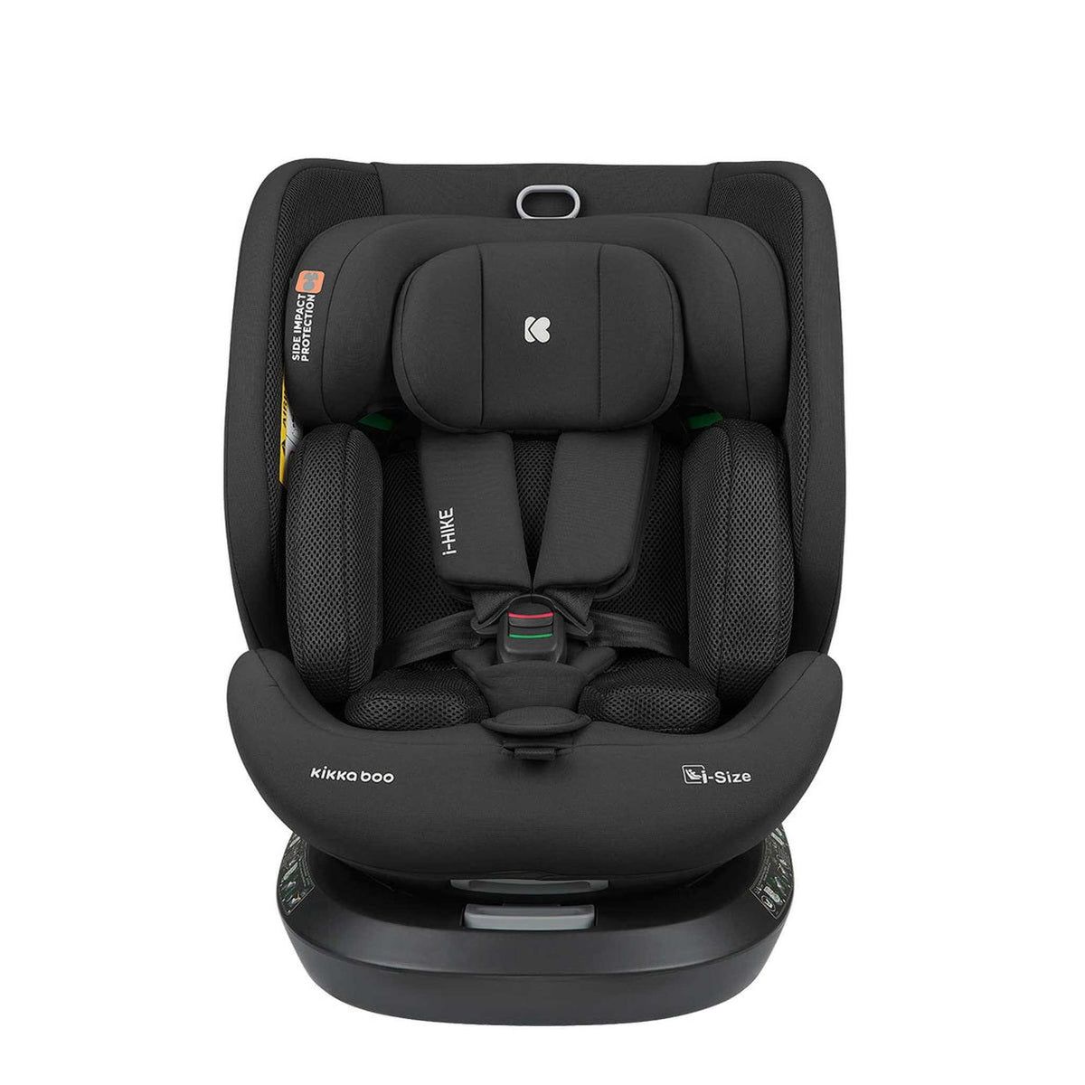 KikkaBoo i-Hike i-Size Car seat ISOFIX 40-150 cm Black 2025 – front view with insert