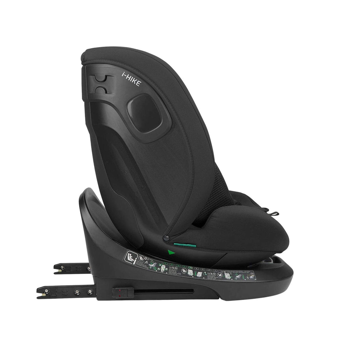 KikkaBoo i-Hike i-Size Car seat ISOFIX 40-150 cm Black 2025 – forward-facing side view